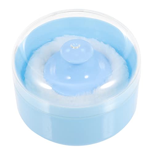 FOMIYES 1set Powder Puff Case Kit Talcum Powder Puff Box for Even Application for Home Use Easy One-Hand Operation Talc Container