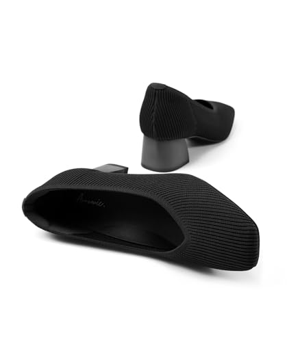 Arromic Women's Pumps Closed Toe Chunky Block Square Toe Low Heels Work Shoes Casual Daily Wear3