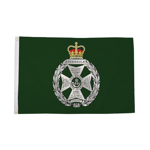 Bandera grande Royal Green Jackets Flagtex textil de exterior resistente