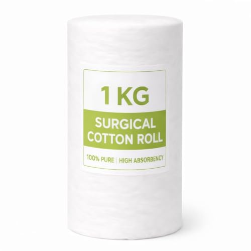 Image of 1KG OR 500GM *2 Surgical Cotton Roll | 100% Pure Absorbent Cotton Wool for Medical & BEAUTY Use
