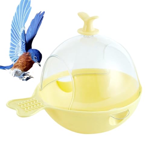 Baño para pájaros grande con diseño interactivo, accesorio de jaula loros 2