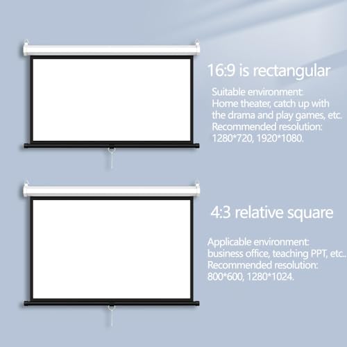 Pantalla de proyector manual 72 pulgadas 4:3 miniatura 6