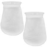 2Pcs 4 Inch Ring Filter Socks 200 Micron, Aquarium Felt Socks, Aquarium Filter Bags for Freshwater Saltwater Aquariums Fish Tank, Sump Filter Socks, Use in Ponds Overflows, 4 Inch Ring by 7 Inch Long