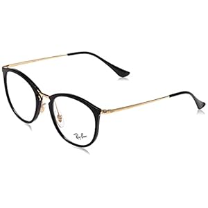 Ray-Ban rx7140 lunettes en or noir brillant RX7140 2000 51