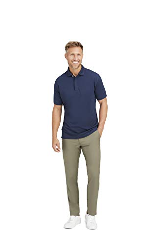 Mizzen + Main Men's Short Sleeve Polo - Trim Fit Medium, Navy Solid - Wilson Collection Mizzen + Main Men's Short Sleeve Polo - Trim Fit Medium, Navy Solid - Wilson Collection