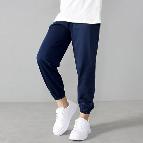 Boys Sweat Jogger Pants Solid Color Elastic Waist Basic Workout Tracksuit Casual Sweatpants Sport Active Trousers2