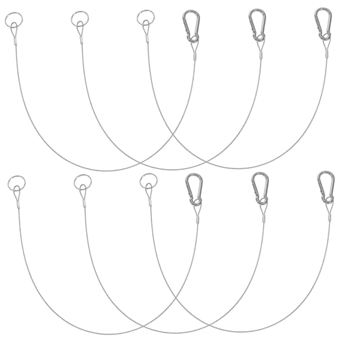 Unomor Safety Rope Lanyard Set 6 Stainless Steel Ropes Security Steel Cable Cable