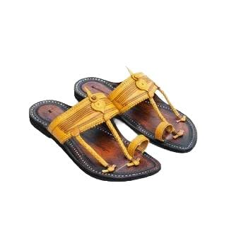 niira Double Contrast Leather Kolhapuri Chappals for Men | Handmade Genuine Leather Slip-On Sandals | Comfortable Traditional Ethnic, Casual Footwear-picture-41