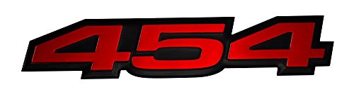 Vms Racing 454 Red On Black Highly Polished Aluminum Emblem #TOP2