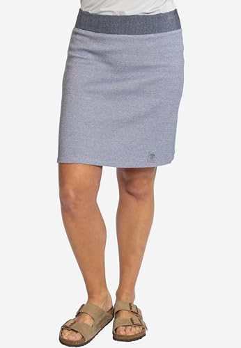 ELKLINE Damen Sweatrock Breath aus Baumwolle gerader Schnitt | 2069020, Größe:42, Farbe:darkblue - White
