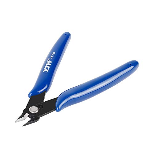 Professional Pliers Cutter Electronic Flush Wire Cutter Carbon Steel Cutting Nippers for Electrical Jewelry making (Blue)