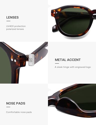 Image of SOJOS Retro Vintage Polarized Sunglasses for Women Men, Classic Square Panto Shades SJ2626