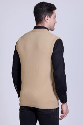 Image of URBANROCK Mens Woolen V-Neck Sleeveless Sweaters for Winter wear