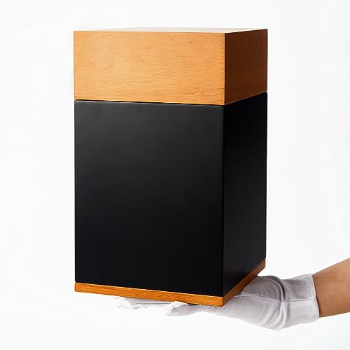 Image of Wood Cremation Urns for Human Ashes Adult Male or Female | Funeral Memorial Urns with Velvet Bag,Wooden Urns Box and Casket for Men Women,Burial Urn for Adults Up to 250 IBS