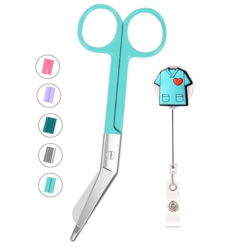 YUME Tijeras Enfermería de Acero Inoxidable con Punta Roma + Llavero Retráctil de Regalo | Tijeras Punta Pico de Pato | Regalos Perfectos para Enfermeras | TCAE accesorios (color Azul) YUME Tijeras Enfermería de Acero Inoxidable con Punta Roma + Llavero Retráctil de Regalo | Tijeras Punta Pico de Pato | Regalos Perfectos para Enfermeras | TCAE accesorios (color Azul)