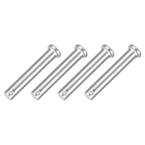 QUARKZMAN 4Pz Pasadores Horquilla Un Solo Agujero M10 X 60 Mm, Pasadores Horquilla Cabeza Plana Acero Inoxidable 304 Para Cerradura Remolque, Reparación Mecánica, Instalación Muebles, Equipo