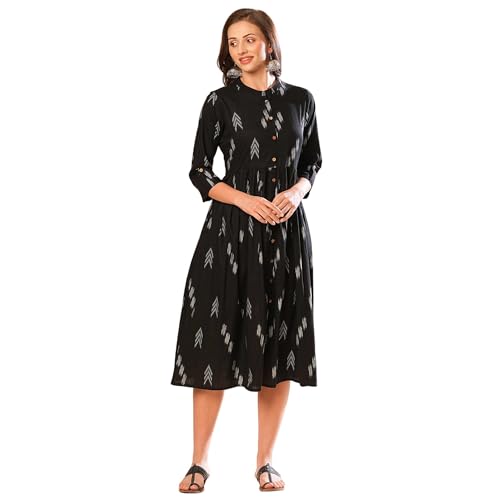 Image of Globus Women Ethnic Dress (3641663001 Black S)