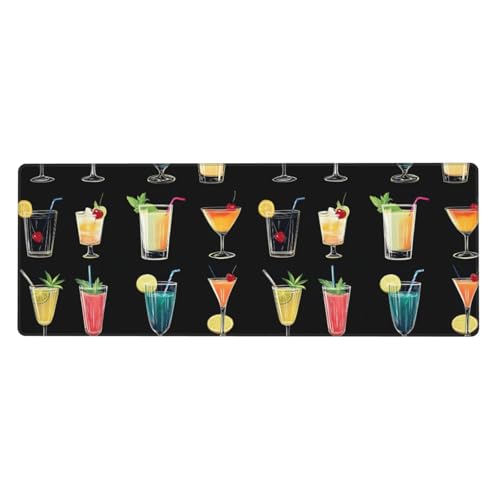 Grand tapis de souris de jeu PC tapis de souris pour clavier tapis de bureau imprimé cocktail