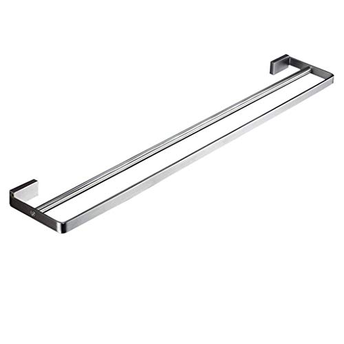Colgante toallero doble acero inoxidable 304 cepillado para baño pared 2