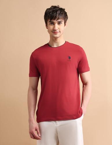 Image of U.S. POLO ASSN. Solid Cotton T-Shirts for Men - Breathable & Comfortable, Half Sleeves Mens Casual T Shirts