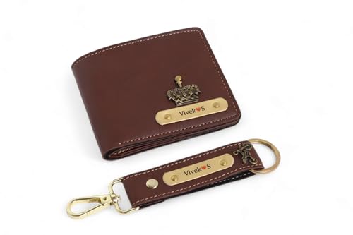 Image of Thebaegift Customized Leather Keychain | Personalized Birthday Gift for Men's | Handcrafted Organizer with Name Tag and Charms | Unique Birthday & Anniversary Gift For Men
