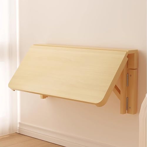 Mesa plegable montada en la pared, escritorio de madera con hojas colgantes que ahorra espacio para espacios pequeños, solución versátil para oficina y comedor, ideal para apartamentos y oficinas en