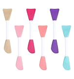 6 Stück MaskenPinsel,Masken Pinsel mit Silikonborsten, Professioneller Applikator für Gesichtspflege, Ideal for Schlammmasken & Reinigungsmasken
