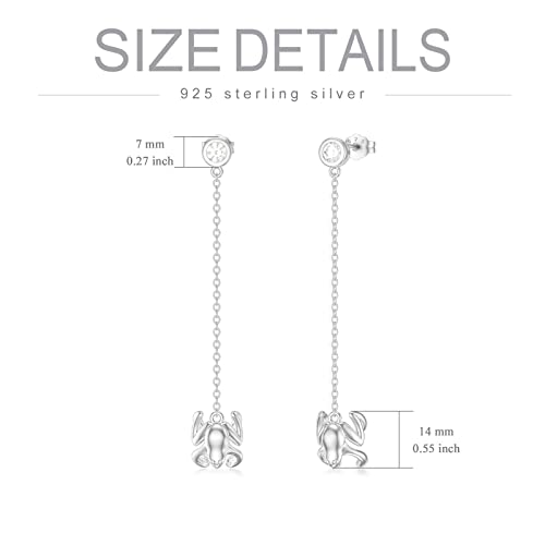 Frog Ear Cuff 925 Sterling Silver 3D Frog Earrings Frog Jewelry For Women Girls Valentine's Day Christmas Birthday Gift #TOP4