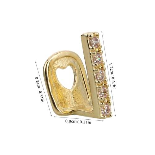 5 piezas de grills de dientes hip hop chapados en oro miniatura 2