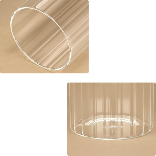 QWORK® 20cm x 9cm Vase Cylindrique en Verre Souffléà la Main pour Fleurs, Décoration Intérieure et Occasions Spéciales – Image 4