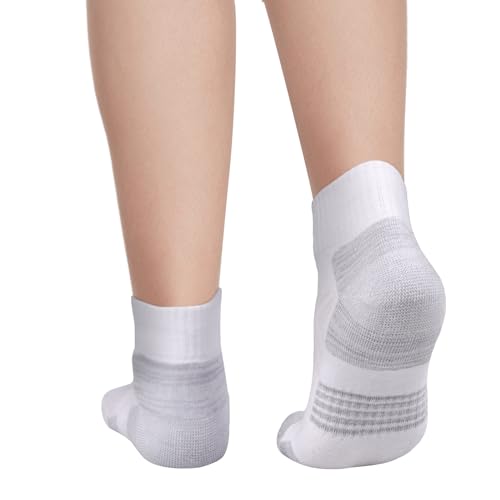 Women's Cushioned Ankle Socks Quarter Athletic Socks Breathable Running Socks For Women, 5 Pairs3