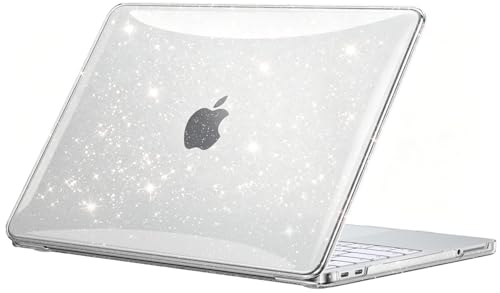 Image of EooCoo Compatible with Apple 2026 MacBook Neo Case 13 inch Mac Laptop A3404 A18 Pro Chip & 13 inch Liquid Retina Display, Sparkly Transparent Hard Shell Cover, Plastic Snap-on Skin - Glitter Crystal Clear