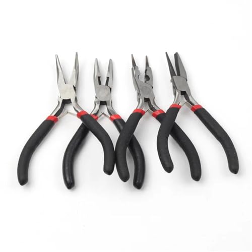 Alicates de punta larga, redonda, plana y curva for hacer joyas, manualidades, collares y pulseras, 1 unidad(B02830-11cm)