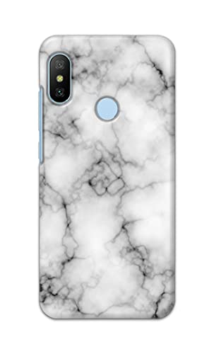 Image of Light White Marble Texture Natural Pattern Hard Back Case Cover for Mi A2 Back Cover -(J5) VNS2230