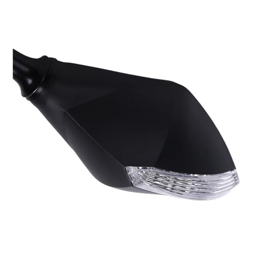 Espejos retrovisores de barra para moto de 10mm con luz intermitente ámbar integrada 6