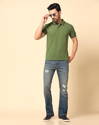 Image of INKKR Men's Solid Polo Neck Half Sleeve Stylish T-Shirt Combo (Size-3XL)