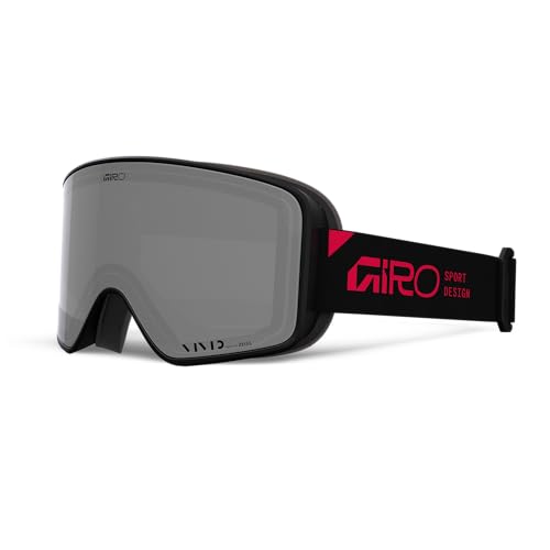Image of Giro Method Ski Goggles - Snowboard Goggles for Men, Women, Youth - Black /Red Stacked - Vivid Onyx & Vivid Infrared