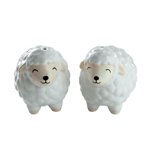 Sass & Belle Sheep Salt & Pepper Shakers - Cute Ceramic Dining Table Accessories, Kitchen Accessories & House Gifts – Fun Sass and Belle Collectable Novelty