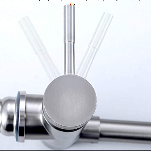 Mélangeur de robinet en acier inoxydable double poignée premium