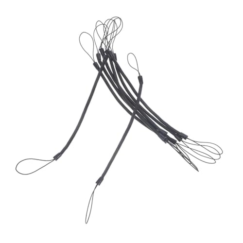 Housoutil 12pcs Stylus Lanyard Cord Elastic Pen Lanyard Retractable Spring Straps for Touch Pens Easy to Maintain Black