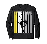 Diese Eislauf-Themenkleidung für Frauen und Jugendliche ist cool. Mit einer Silhouette auf einem bunten Hintergrund. Perfekt für Sportfans, Studenten, Schule, Frauen, Mütter, Freunde, Lehrer usw