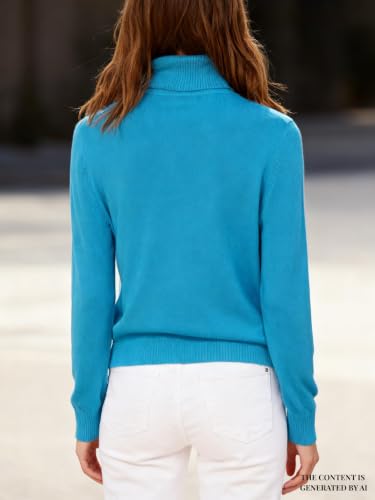 Image of DAIMIDY Turtleneck Sweater for Women Long Sleeve Knit Tops | Soft and Breathable,Ensuring You Stay Comfortable Throughout The Day.Perfect for Party, Holiday,Work,Shopping,Daily Etc.
