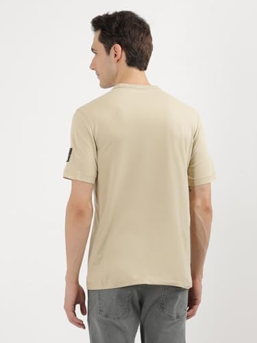 Image of Calvin Klein Mens Beige Color T-Shirt (S)