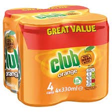 Club Orange Soda Cans 4pk (11.2 oz) Imported from Ireland Club Orange Soda Cans 4pk (11.2 oz) Imported from Ireland