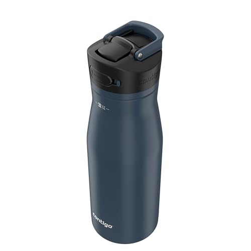 Image of Contigo Ashland Chill 2.0 Insulated Stainless Steel Water Bottle, 32oz, Blueberry