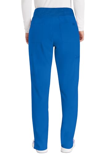 Dickies Women's Scrub Pants Natural Rise Tapered Leg Pull-On Bottoms with 7 Pockets and Knit Waistband DK005T, XL Tall, Royal - image 5