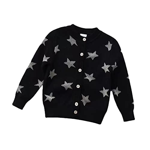 Kids Toddler Baby Girls Boys Cardigan Sweater Knit Star Print Long Sleeve Sweaters Warm School Fall Winter Clothes