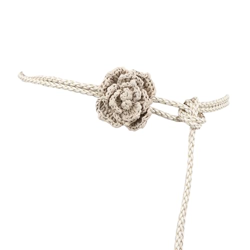 Elegant Handmade Braided Belt With Adjustable Length Crochet Waist Rope For Women Casual Outfit And Music Festivals Handwoven