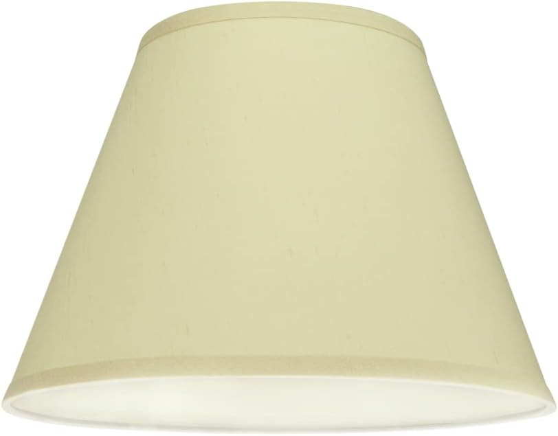 Aspen Creative 32186A Transitional Empire Shape Spider Construction Lamp Shade, Cream, 7" Top x 13" Bottom x 9-1/2" Slant Height