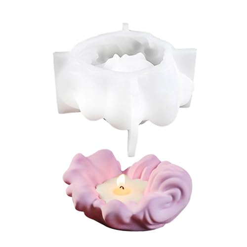 Moldes de velas, molde de tazón de silicona | Molde de candelabro de silicona para | Moldes de contenedor, moldes de fundición de bandejas de joyería, moldes de portavelas de cola